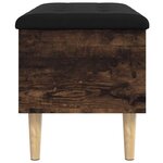 vidaXL Banc de rangement chêne fumé 82x42x46 cm bois d'ingénierie
