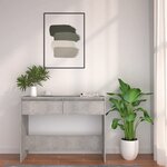 vidaXL Table console gris béton 100x35x76 5 cm bois d'ingénierie