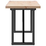 vidaXL Table basse cadre en O 160x40x45 5 cm bois de pin massif acier