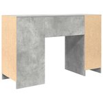 vidaXL Bureau gris béton 120x42x76 cm bois d'ingénierie