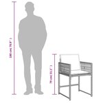 vidaXL Ensemble à manger de jardin 11Pièces avec coussins gris poly rotin