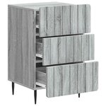 vidaXL Cabinet de chevet Sonoma gris 43 x 41 x 68 cm Bois d'ingénierie
