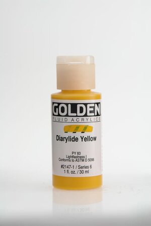 Peinture Acrylic FLUIDS Golden VI 30ml Jaune Diarylide