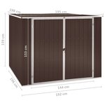 vidaXL Abri de jardin Marrron 195x198x159 cm Acier galvanisé