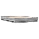 vidaXL Cadre de lit avec LED sans matelas sonoma gris 120x190 cm