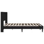 vidaXL Cadre de lit avec bandes LED Noir 120 x 200 cm Simili cuir