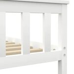 vidaXL Cadre de lit sans matelas blanc bois de pin massif 160x200 cm