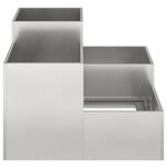 Jardinière vidaXL 100x100x60 cm en acier inoxydable