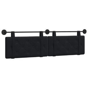 vidaXL Tête de lit suspendue Noir Velours