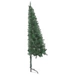 vidaXL Arbre de Noël artificiel d'angle pré-éclairé vert 120 cm PVC