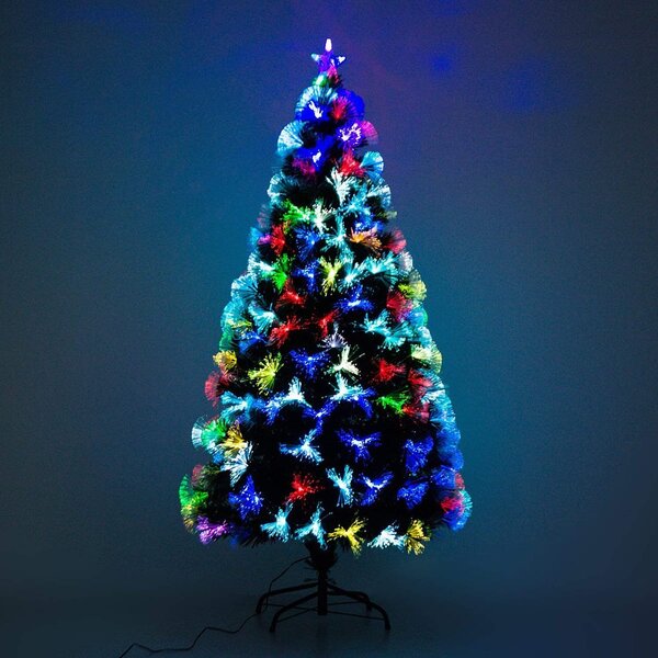 Homcom Sapin de Noël artificiel lumineux LED multicolore 150cm