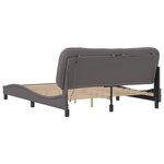 vidaXL Cadre de lit avec LED sans matelas gris 160x200 cm