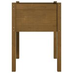 vidaXL Jardinières 2 Pièces Marron miel 50x50x70 cm Bois de pin massif