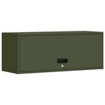 vidaXL Armoire murale pour garage Vert olive 90 x 33 x 35 cm
