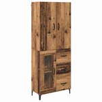 vidaXL Haut Armoire Bois Ancien 69 5 x 34 x 180 cm Bois d'ingénierie