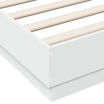 vidaXL Cadre de lit avec lumières LED blanc 150x200 cm