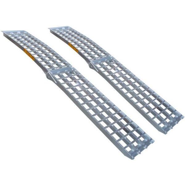 JARDIN PRATIC Rampe courbée pliable - En aluminium - L 244 x l 43 cm - Pliée 126 cm - Profil 650kg/piece - Vendu par piece