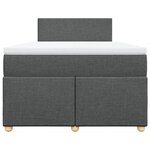 vidaXL Sommier à lattes de lit avec matelas gris foncé 120x190cm tissu