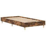 vidaXL Cadre de lit sans matelas chêne fumé 90x190cm bois d'ingénierie