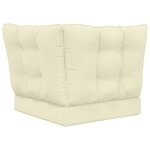vidaXL Coussin de canapé d'extérieur 3 Pièces Crème Polyester