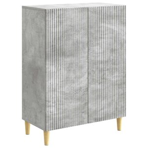 vidaXL Buffet Gris béton 66 x 34 5 x 90 cm Bois d'ingénierie
