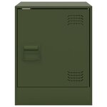 vidaXL Tables de chevet 2 Pièces vert olive 34 5x39x44 cm acier