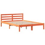 vidaXL Lit bibliothèque sans matelas cire marron 160x200cm bois massif