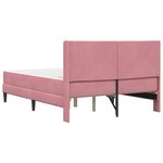vidaXL Cadre de lit avec matelas Rose 160 x 200 cm Velours