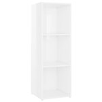 vidaXL Meubles TV 4 Pièces Blanc brillant 107x35x37 cm Aggloméré