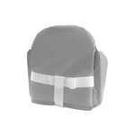 Coussin De Chaise Haute Bébé - Évolutive - PVC - Sangles De Sécurité - Facile à Laver - 27 x 26 x 33 cm Gris