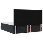 VidaXL Cadre de lit ottoman avec matelas noir 180x200cm velours