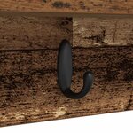 vidaXL Porte-manteau mural avec étagère Bois ancien 100 x 10.5 x 18 cm