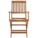 vidaXL Ensemble à manger d'extérieur pliable 9Pièces Bois d'acacia solide