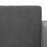 vidaXL Canapé-lit pour enfants 2 places anthracite peluche douce