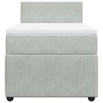 vidaXL Sommier à lattes de lit et matelas Gris clair 90x190 cm Velours