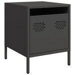 vidaXL Tables de chevet 2 Pièces noir 35x39x43 5 cm acier