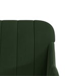 vidaXL Fauteuil Vert foncé 63x76x80 cm Velours