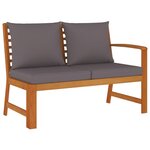 vidaXL Ensemble à manger de jardin 4 Pièces coussins Bois acacia