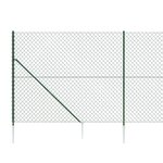 vidaXL Clôture à mailles losangées avec piquet d'ancrage vert 1 6x10 m