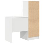 vidaXL Bureau avec rangement blanc en bois d'ingénierie