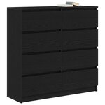 vidaXL Buffet chêne noir 100x35x99 cm bois d'ingénierie
