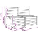vidaXL 2 Pièce Sofa de milieu extérieur Bois d'Acacia Massif Naturel