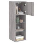 vidaXL Meubles TV avec lumières LED 2 Pièces sonoma gris 30 5x30x90 cm