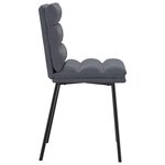 vidaXL Chaises à manger lot de 4 Gris foncé Velours