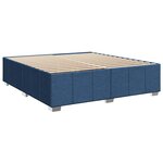 vidaXL Sommier à lattes de lit avec matelas Bleu 200x200 cm Tissu