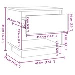 vidaXL Tables de chevet 2 Pièces Chêne marron 45x34x44 cm Aggloméré