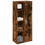 vidaXL Meuble de salle de bain avec porte-rouleau chêne fumé