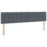 vidaXL Lit de Rangement avec matelas Gris foncé 200 x 200 cm Velours