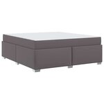 vidaXL Cadre de lit avec matelas Gris 180 x 200 cm tissu