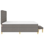 vidaXL Lit à ressorts avec tête de lit Taupe 180 x 200 cm tissu